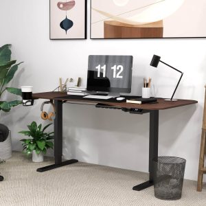 Homall 63-Inch Electrical Peak Adjustable Standing Desk with Spacious Desktop